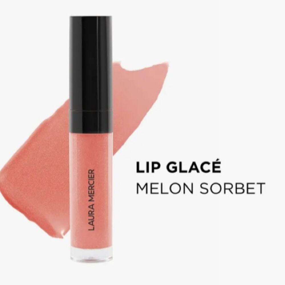 New! LAURA MERCIER Lip Glacé Hydrating Lip Gloss in Melon Sorbet 0.16 Oz